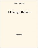 L&#039;Étrange Défaite - Bloch, Marc - Bibebook cover
